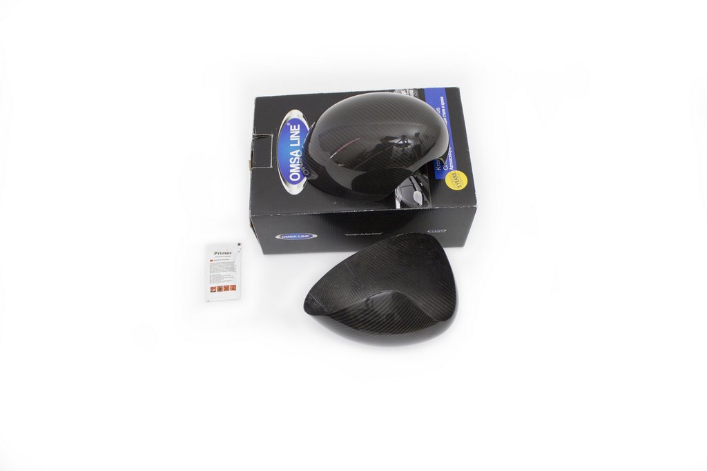 Накладки на дзеркала (2 шт., карбон) для Mini Cooper F55/56/57 2014-2023 рр
