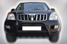 Кенгурятник WT004 Black (нерж) Toyota Land Cruiser Prado 120 2002-2009 рр.