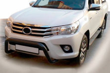 Передній захист WT009 Black (нерж) Toyota Hilux 2015- рр.
