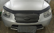 Зимова решітка 2005-2010 (верхня) Матова Hyundai Santa Fe 2 2006-2012 рр.