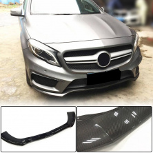 Накладка на передній бампер Lip (для GLA45 AMG 2013-2016, Карбон) Mercedes GLA X156 2014-2019 рр.