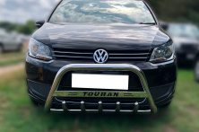 Кенгурятник (нерж) 60 мм, без напису Volkswagen Touran 2010-2015 рр.