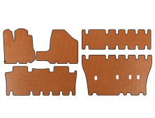 Килимки EVA (3 ряди, Помаранчевий) Toyota Sienna 2003-2009 рр.