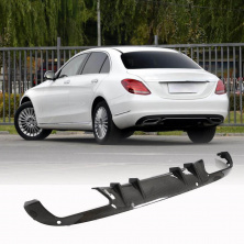 Дифузор заднього бампера (для SD Base 2015-2019, Карбон) Mercedes C-сlass W205 2014-2021 рр.
