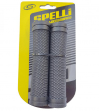 Грипсы (ручки руля) SPELLI SBG-660L Черные, прямые, резина-каучук, длина 128 мм BD