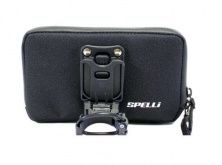 Сумка- чехол для телефона на велосипед (под вынос руля, черная, водонепрониц. 9.5 x 16.5 x 2cm) FM