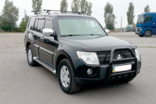 Кенгурятник QT011 Black (нерж.) Mitsubishi Pajero Wagon IV 2006-2021 рр.