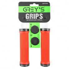 Грипсы (ручки руля) Grey`s GR17510 прямые, Красные, алюминиевый зажим 2 шт, заглушки, длина 130 мм BD