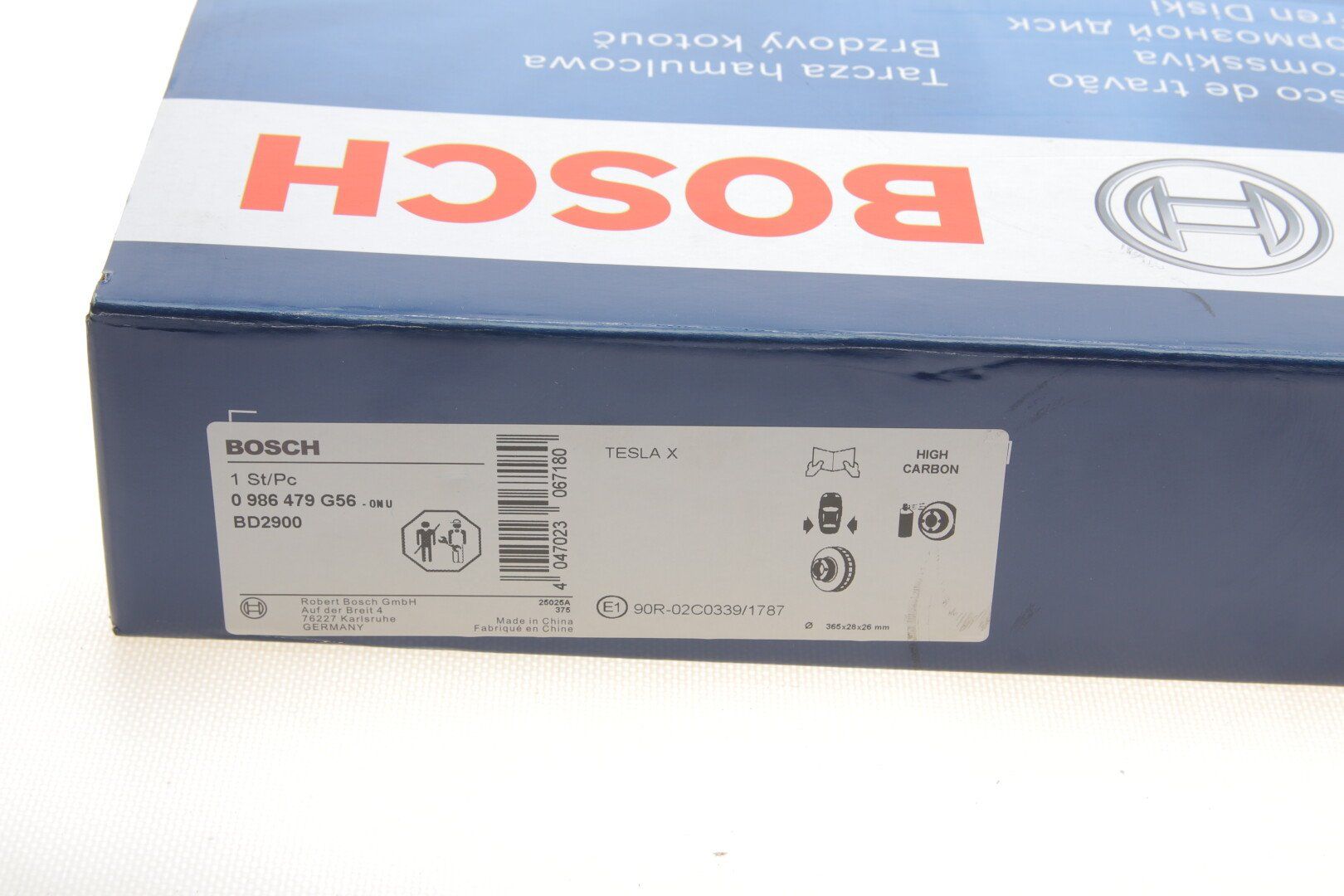 Диск гальмівний задній (система BREMBO) Tesla Model X BOSCH