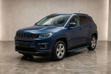 Бокові пороги Maya Blue (2 шт., Алюміній) Jeep Compass 2016- рр.