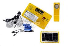 Фонарь многофункциональный LED с солнечной панелью, плеер+FM (2 лампы LED 3W/кабель 3 в 1) EVO