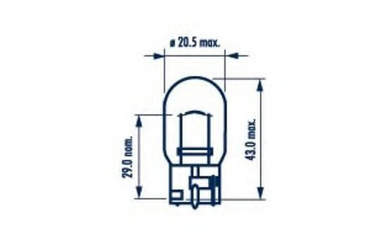 Вказівна лампа Narva 17632 W21W 12V 21W W3x16d