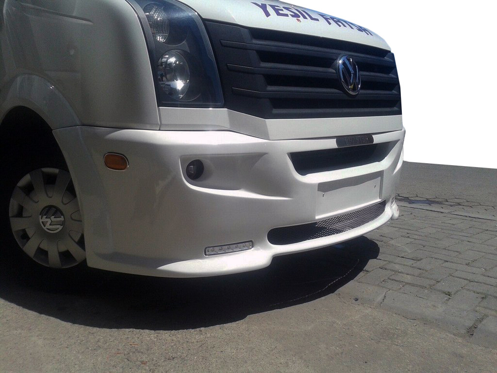 Накладка на передній бампер 2012-2026 (LED, під фарбування) для Volkswagen Crafter рр