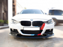 Накладка на передній бампер ЛИП для М-Performance (чорна) BMW 3 серія F30/F31 2012-2019 рр.