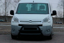 Кенгурятник WT022 Black (нерж.) Peugeot Partner Tepee 2008-2018 рр.