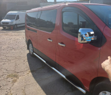 Бічні труби (2 шт., нерж.) 60 мм, довга база для Renault Trafic 2015- рр