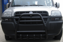 Передня дуга QT007 Black (нерж.) Fiat Doblo I 2001-2005 рр.