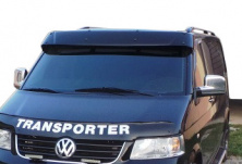 Козирьок на лобове скло (чорний глянець, 5мм) для Volkswagen T5 2010-2015 рр