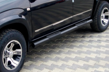 Бічні труби для стандартної бази Black (2 шт, нерж) Toyota Rav 4 2006-2013 рр.