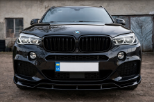 Накладка на передній бампер Lip Black Warrior (для M-Sport) BMW X6 F16 2014-2019 рр.