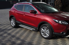 Бокові пороги X5-тип (2 шт., алюм.) Nissan Qashqai 2014-2021 рр.