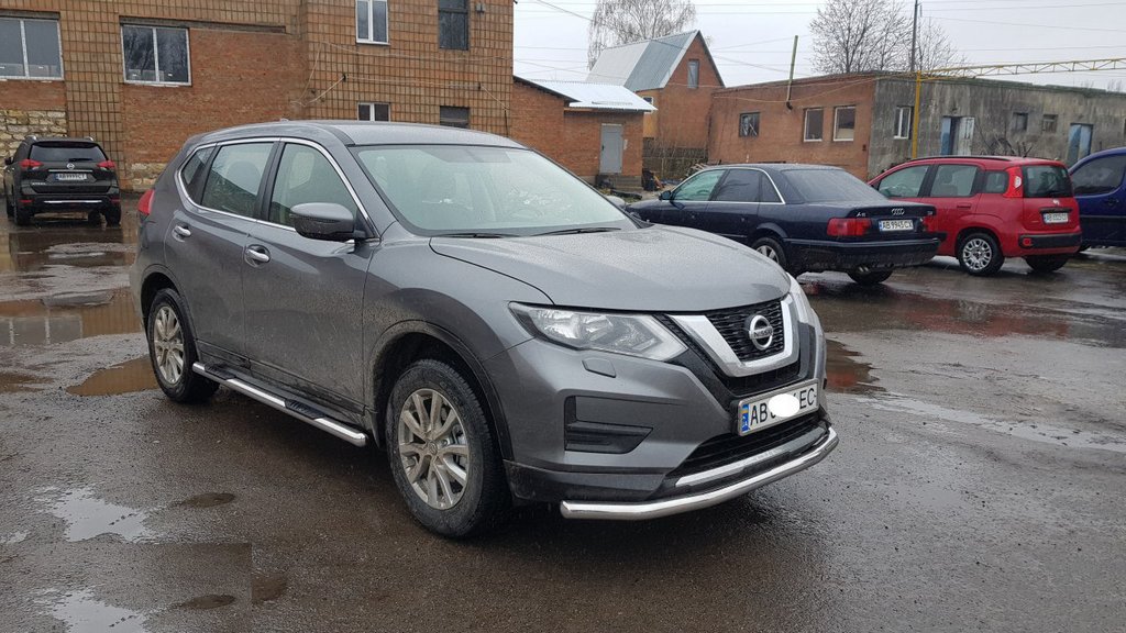 Бічні труби (2 шт, нерж) для Nissan X-trail T32 / Rogue 2014-2021 рр