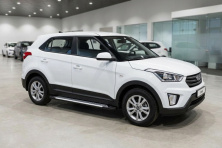 Бокові пороги Line (2 шт., Алюміній) Hyundai Creta 2014-2020 рр.