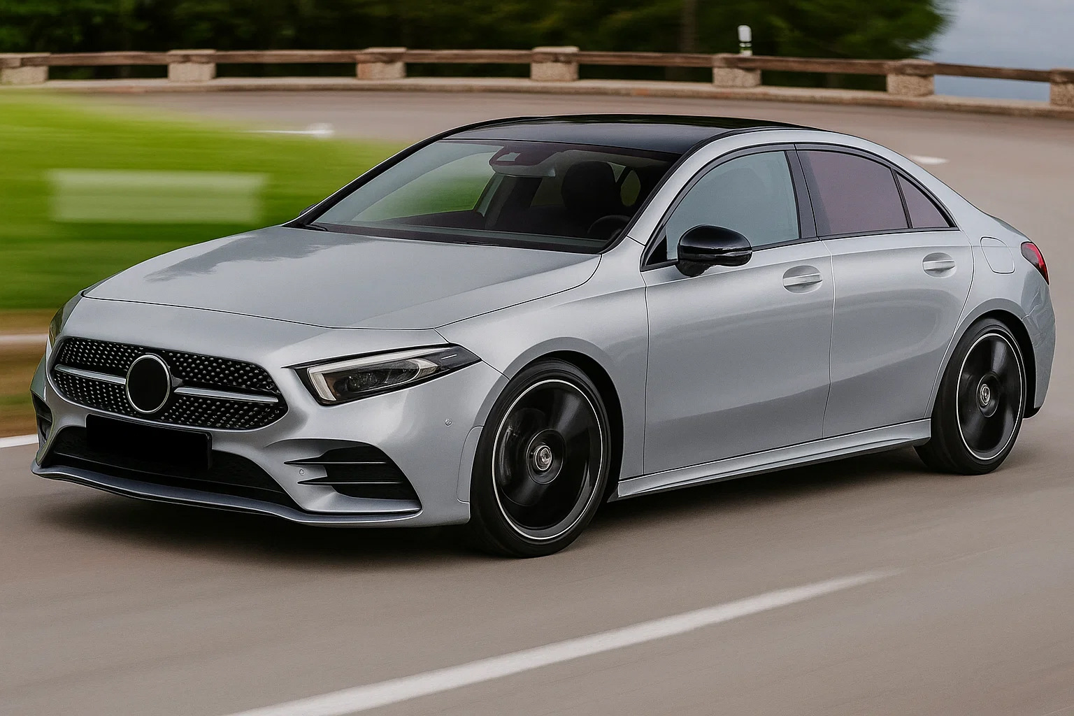 Передня решітка Diamond Silver (для 2018-2022) для Mercedes A-сlass W177 2018- рр