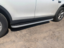 Бокові пороги Tayga Grey (2 шт., Алюміній) 2014-2019 Land Rover Discovery Sport 2014- рр.