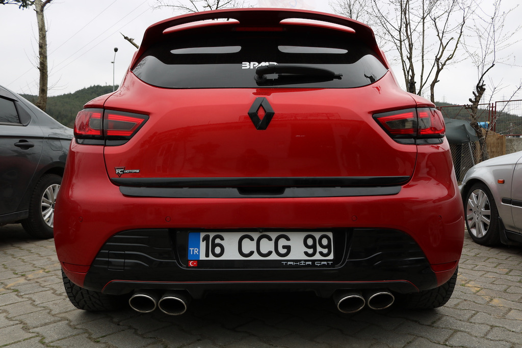 Накладка на задній бампер EuroCap (ABS) для Renault Clio IV 2012-2019 рр