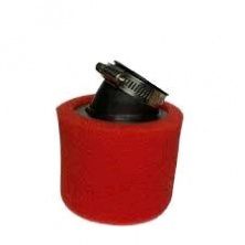 Фільтр повітряний (нульовик, поролон) Ø42mm, 45* (червоний)