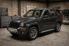 Бокові пороги Vision New Black (2 шт., Алюміній) Jeep Cherokee/Liberty 2002-2007 рр.