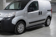 Бокові пороги Tayga Black (2 шт., алюміній) Peugeot Bipper 2008-2017 рр.