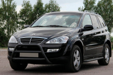 Кенгурятник WT022 Black (нерж) SsangYong Kyron 2005-2014 рр.