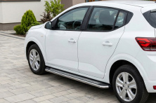 Бокові пороги Maydos V2 (2 шт., Алюміній) Dacia Sandero 2021- рр.
