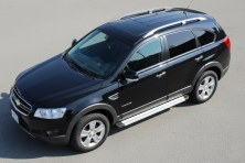 Бокові пороги Maya V2 (2 шт., Алюміній) 2006-2015 Chevrolet Captiva 2006-2019 рр.