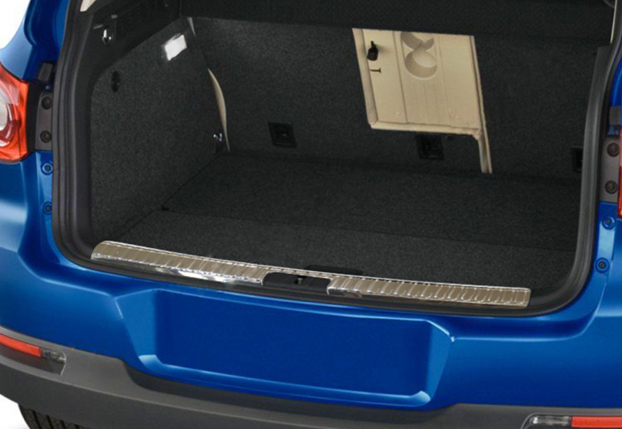 Накладка на задній поріг OmsaLine (нерж) Глянсова для Volkswagen Tiguan 2007-2016 рр