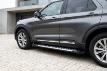 Бокові пороги Line (2 шт., Алюміній) Ford Explorer 2019- рр.