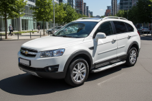 Бокові пороги Mevsim Grey (2 шт., Алюміній) Chevrolet Captiva 2006-2019 рр.