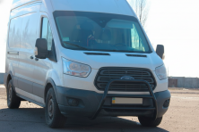 Кенгурятник WT022 Black (нерж.) Ford Transit 2014- рр.
