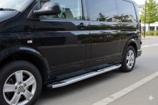 Бокові пороги Mevsim Grey (2 шт., Алюміній) коротка база Volkswagen T5 2010-2015 рр.