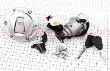 Замок зажигания (комплект) Loncin LX250-15 (+крышка бака) MIS