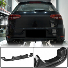 Дифузор заднього бампера (для R/R-Line HB 2012-2017, Карбон) Volkswagen Golf 7/E-Golf 2012-2020 рр.