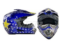 Шлем детский кроссовый (синий, глянец) EVO