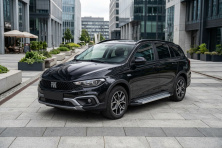 Бокові пороги Vision New Grey (2 шт., Алюміній) Fiat Tipo Cross 2021- рр.