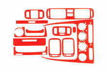 Накладки на панель 1998-2000 (червоний колір) Toyota Corolla 1998-2002 рр.