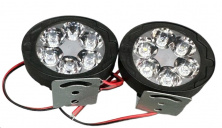 Фара додаткового світла LED L8-9W овальна 64*55*29мм FLOOD 12V DC 1,5W 6 шт. 6000К IP67 900Lm 2 шт. VDK