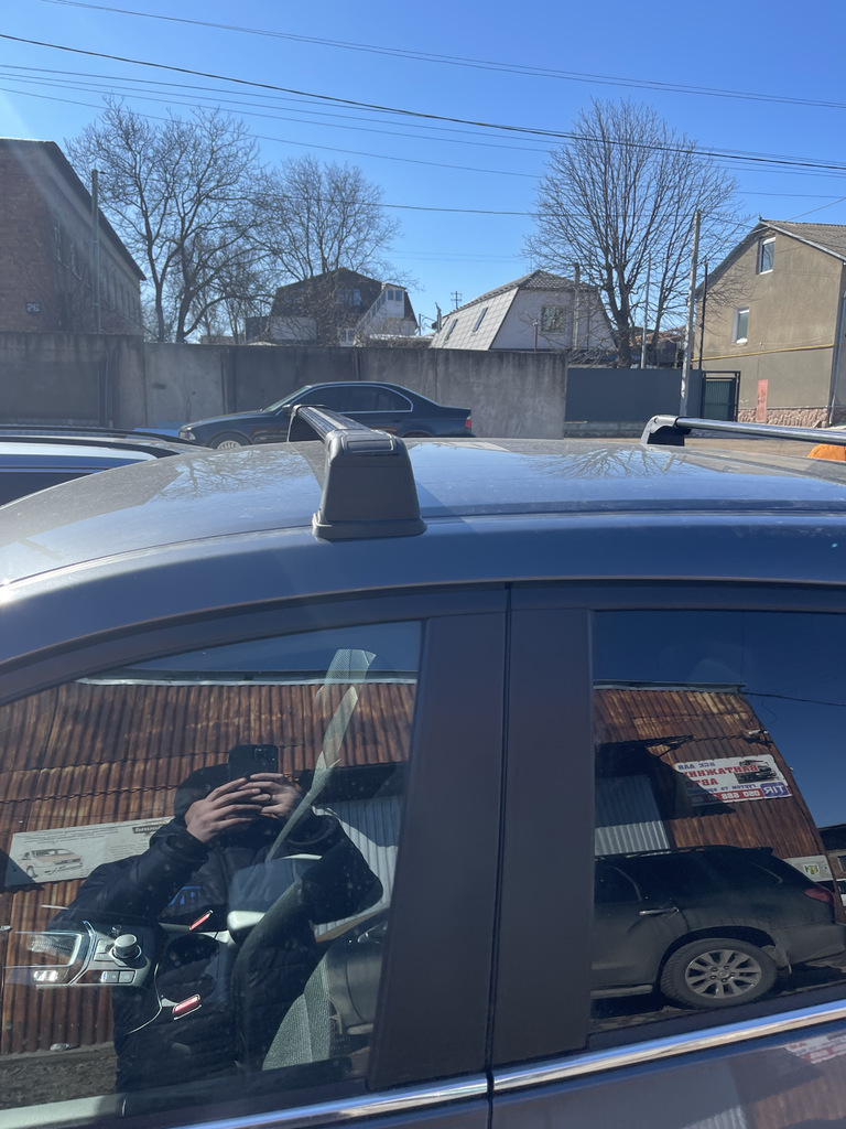 Поперечний багажник у штатні місця (2 шт, алюміній) Сірий для Mazda CX-5 2017- рр