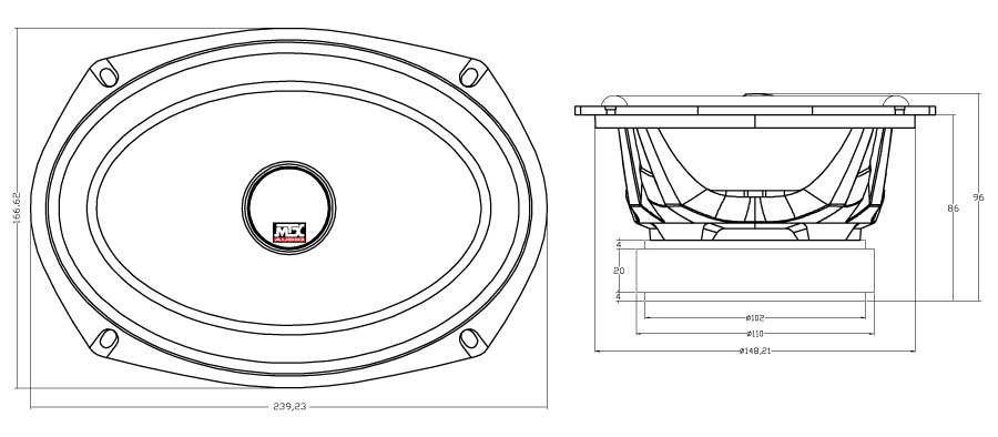 Коаксіальна акустика MTX TX669C