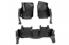 Гумові килимки Niken Luxury 3D (Для ДВЗ, 3 шт) Toyota Corolla Cross 2020- рр.